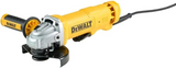 DeWalt DWE4233-QS grinder 125 mm, 1400 W, cable paddle switch, idle speed 11500 rpm, M14, vibration protection and side handle with multiple positions