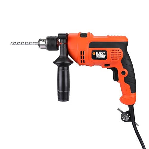 BLACK+DECKER KR5010 550W 10mm Single Speed Hammer Drill/Driver(orange)