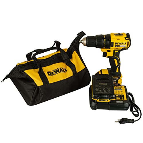 DEWALT DCD7771D2-IN 18V 13mm Cordless Compact Brushless Drill Machine Driver with 2x2.0Ah Li-ion batteries, Yellow