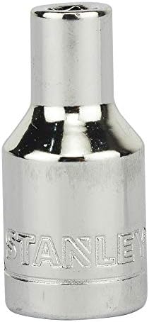 Stanley 4 mm, 1/4 Inch Sq. Drive Chrome Vanadium Steel 6 Point Standard Socket