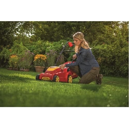 WOLF Garten 1400W 3500 RPM Electric 3-in-1 Push Lawn Mower with Soft Grip Handle