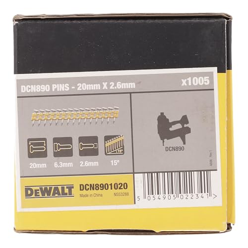 DEWALT DCN8901020 Standard Nails -Pack of 1005 Pcs. (20 mm x 2.6 mm)