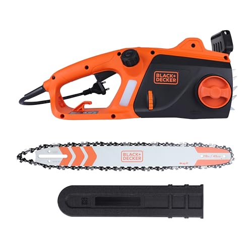 BLACK+DECKER BECS2245-IN 18 Inch, 2200W Corded Chainsaw With Chain Brake System