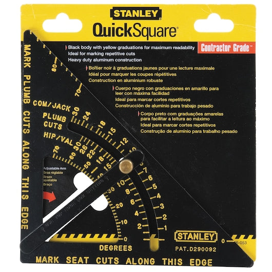Stanley 250mm Adjustable Quick Square with Arm