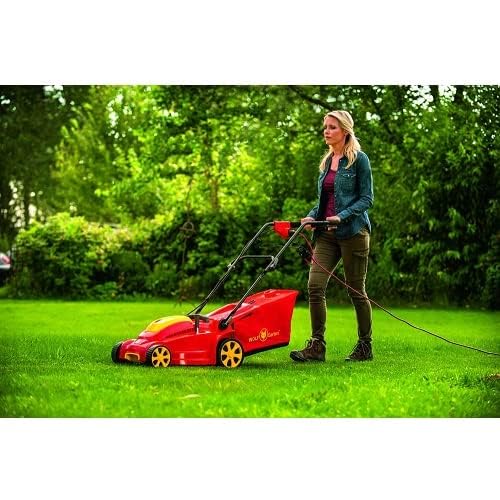 WOLF Garten 1400W 3500 RPM Electric 3-in-1 Push Lawn Mower with Soft Grip Handle