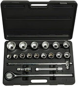 Stanley 19 Pcs 3/4 Inch Sq. Drive 12 PT Metric Socket Set