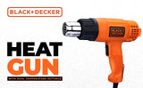 BLACK+DECKER Kx1800 Dual Temperature High Speed Heat Gun For Removing & Drying Paint Coats,Remelting Adhesives & Shrink Wrapping,1800 Watts Corded Electric (Orange&Black)