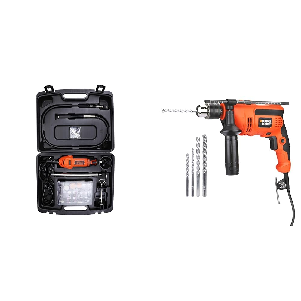 BLACK+DECKER RT18KA-IN 180W Electric Rotary Tool with 118 pc Acc. Kit Box for Grinding,Polishing,Eng