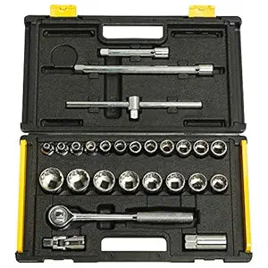 Stanley 25 Pcs 1/2 Inch Sq. Drive 12 PT Socket Set