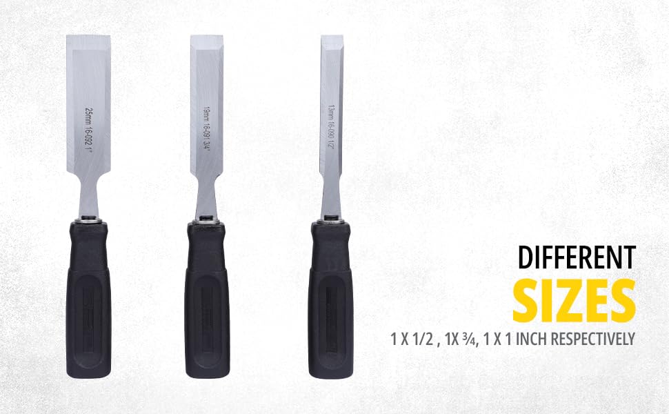 Stanley 3-Pc Wood Chisel Set