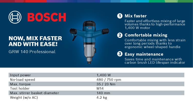 BOSCH Professional GRW 140 Paint Mixer