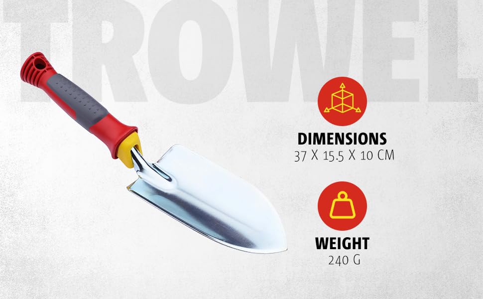 WOLF Garten 2915000 Planting Wide Trowel,Ideal for Gardening Use