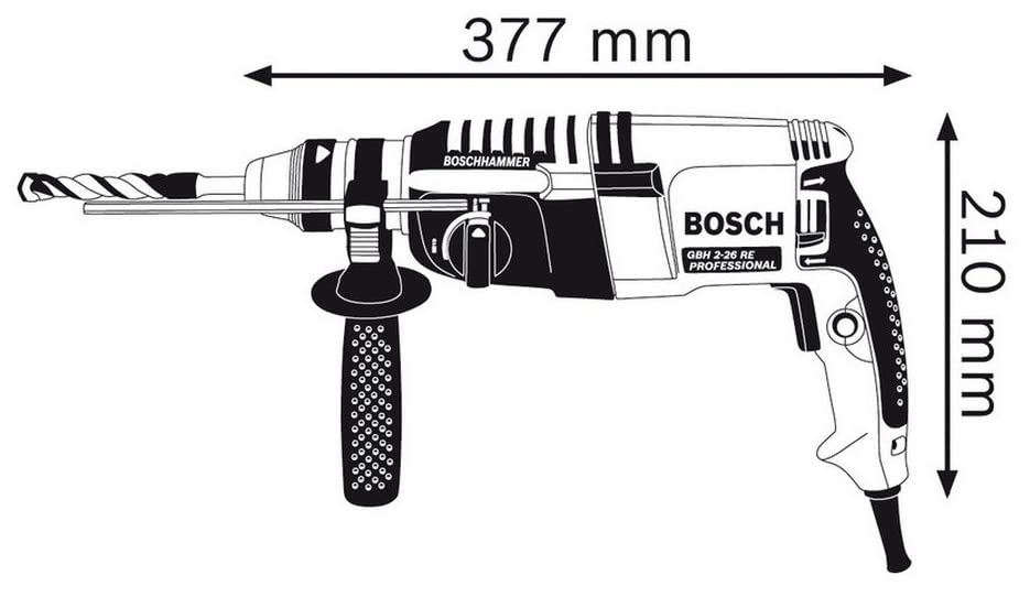 Bosch GBH 2-26 RE SDS Plus 2-Mode Corded Rotary Hammer Drill (800 watts, 26mm)