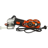 BLACK+DECKER G720RW 820W 4''/100mm Small Angle Grinder with 2 Grinding and 1 Cutting Wheel (Red & Black)