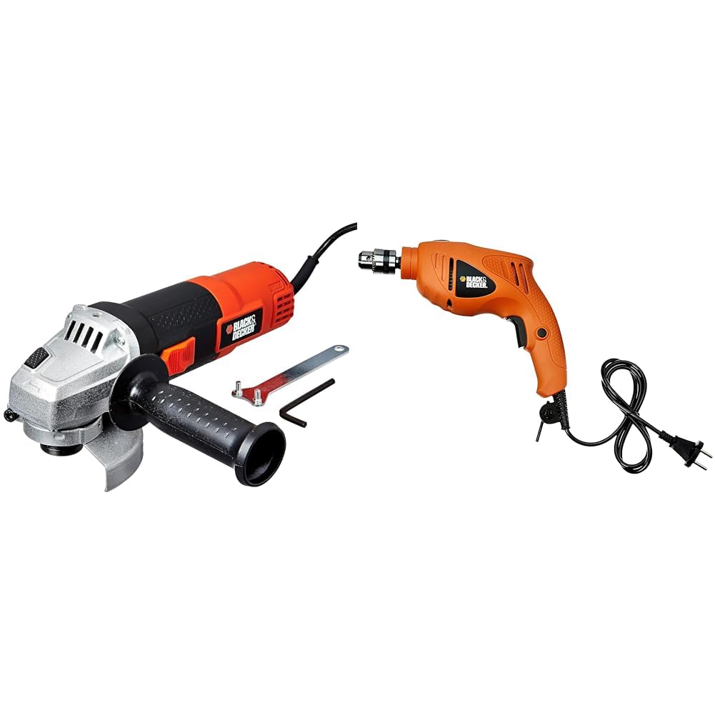 BLACK+DECKER G720R-IN,820 Watts, 4 inch (100mm), Angle Grinder (Corded) for Grinding, Polishing