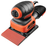 BLACK+DECKER KA400 220W 1/4'' Corded Single-Speed Sheet Sander with 16000 Orbits/minute for Paint, Varnish, Cleaning Glass, Removing Rust & Sanding in Tight Spaces