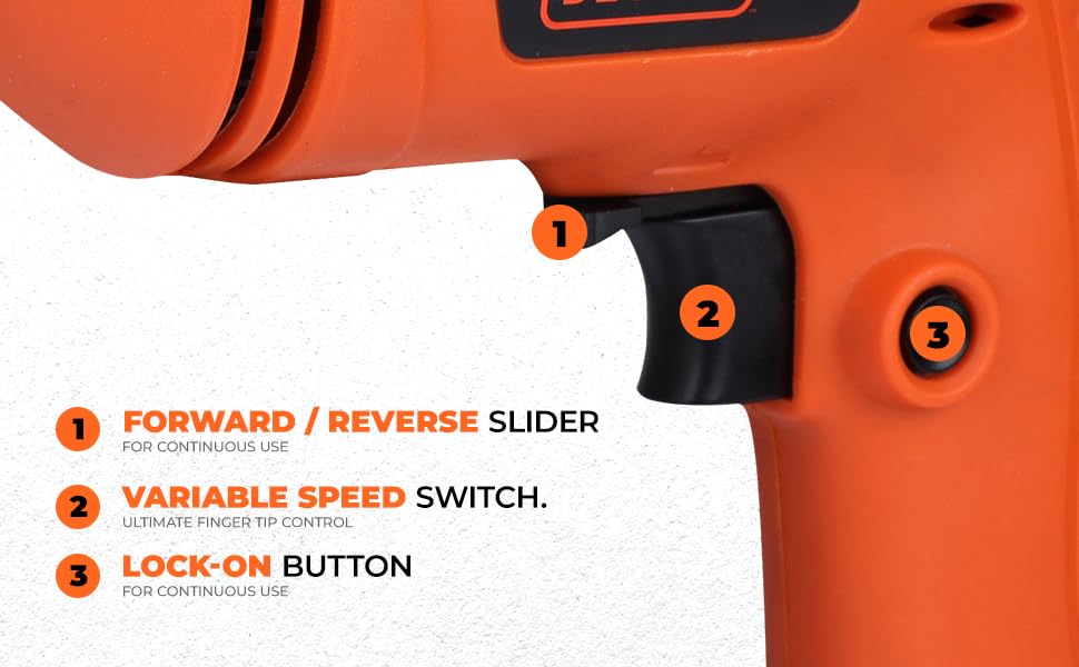 Black+Decker BD65RD 400W 6.5mm Rotary Drill