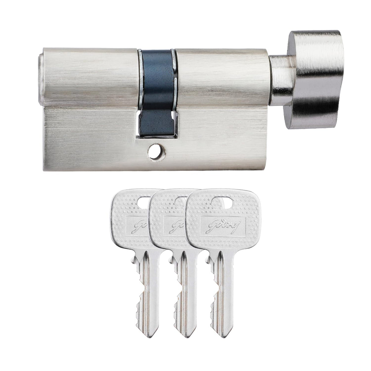 60 mm Eco Pin Cylinder 1CK - Satin Steel