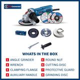 BOSCH Professional GWS 800 with 2 Cutting Wheels & 1 Grinding Wheel Corded Electric Angle Grinder with 1 Year Warranty