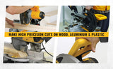 DEWALT DW714 1650Watt 10 Inch Compound Mitre Saw with 80T TCT blade, Corded Electric