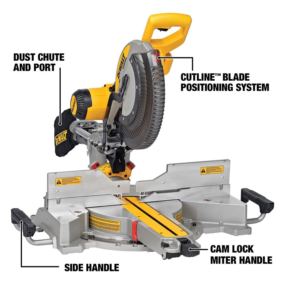 DEWALT DWS780-QS 1675Watt 305mm Compound Slide Mitre Saw with 60T TCT blade