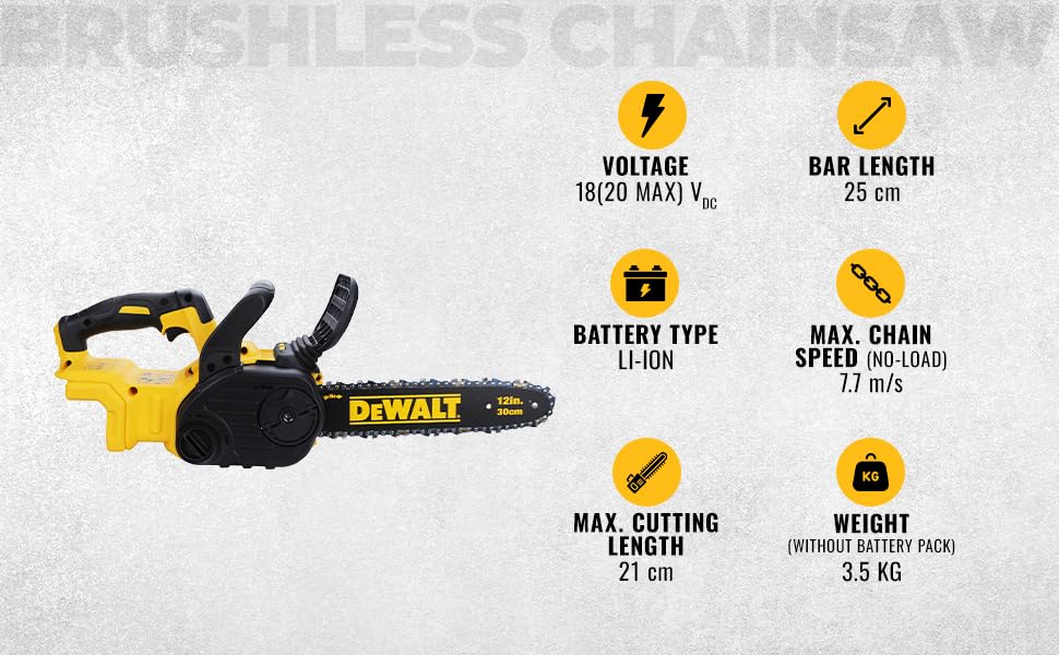 DEWALT 18V XR Cordless Chainsaw DCM565N-XJ (Bare Tool)