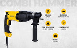 DEWALT D25133K-IN Combi Hammer For Drilling, Hammering & Chipping, 800W 26mm SDS-Plus 3 Mode 2Kg ,2 Year Warranty