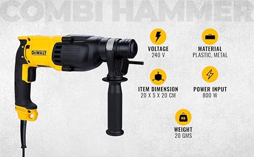 DeWalt D25133K 800W 26mm SDS + Combi Hammer