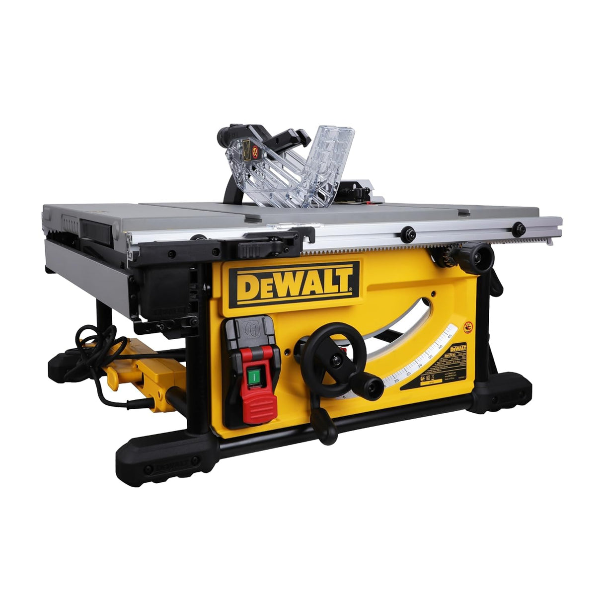 DEWALT DWE7492-IN 2000W 254mm 4800 RPM Portable Table Saw (Table Size 680x650 mm) - Corded Electric,Cast Table Top Design, Grey + 3 Years Warranty