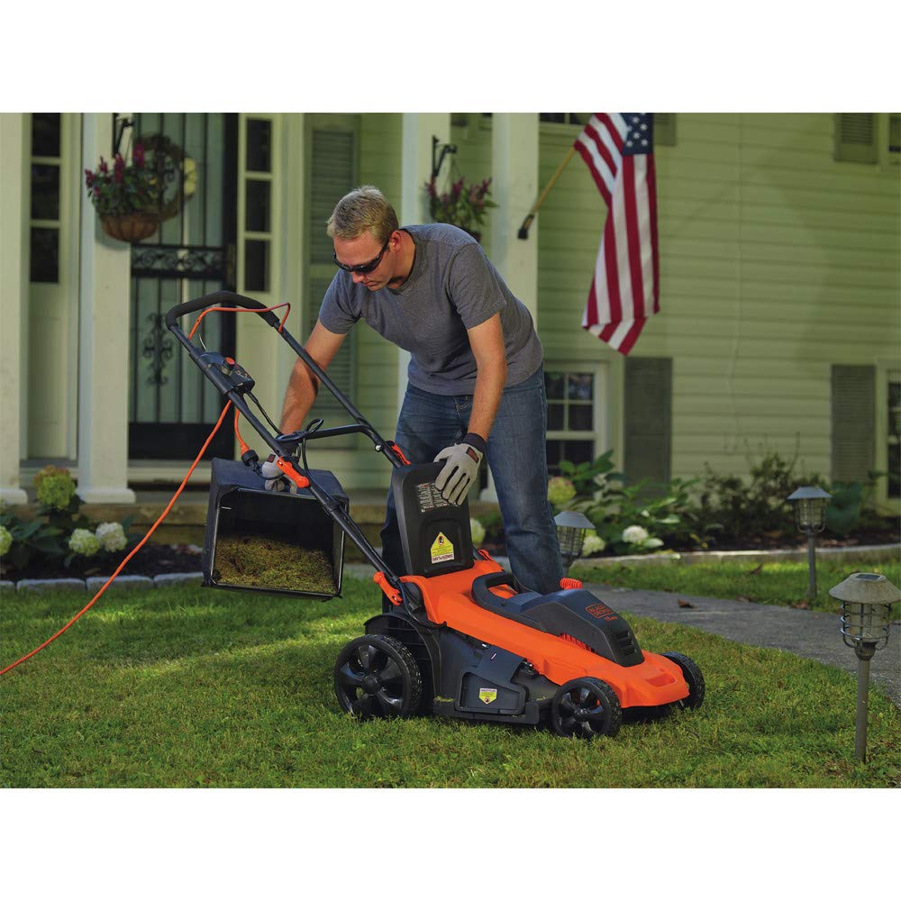 BLACK+DECKER BEMW471BH-B1 1600W Electric Lawn Mower With Bike Handle