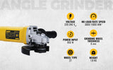 DEWALT DWE4119 950W 125mm Medium Angle Grinder - Slide Switch with Variable Speed