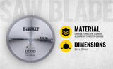 DEWALT DW03225 10" 120T Circular Aluminium Saw Blade for cutting