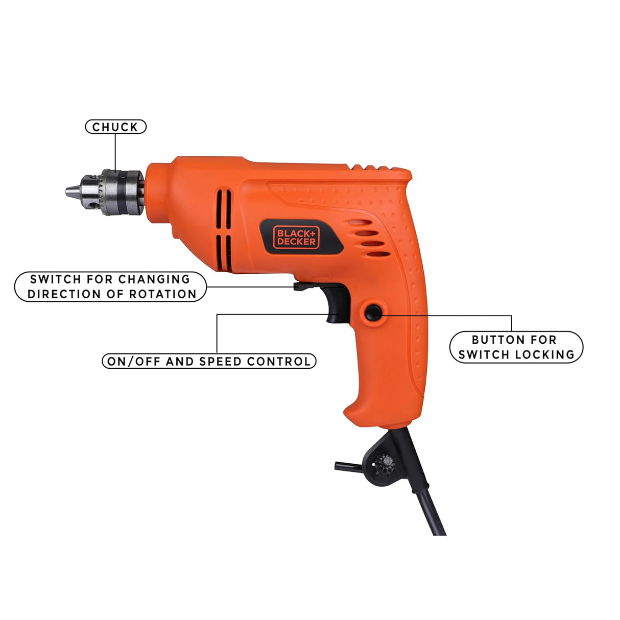 Black+Decker BD65RD 400W 6.5mm Rotary Drill