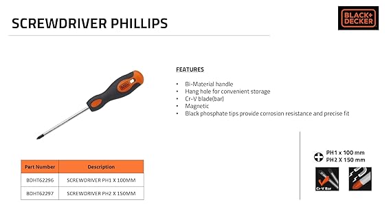 BLACK+DECKER PHILLIPS SCREWDRIVER