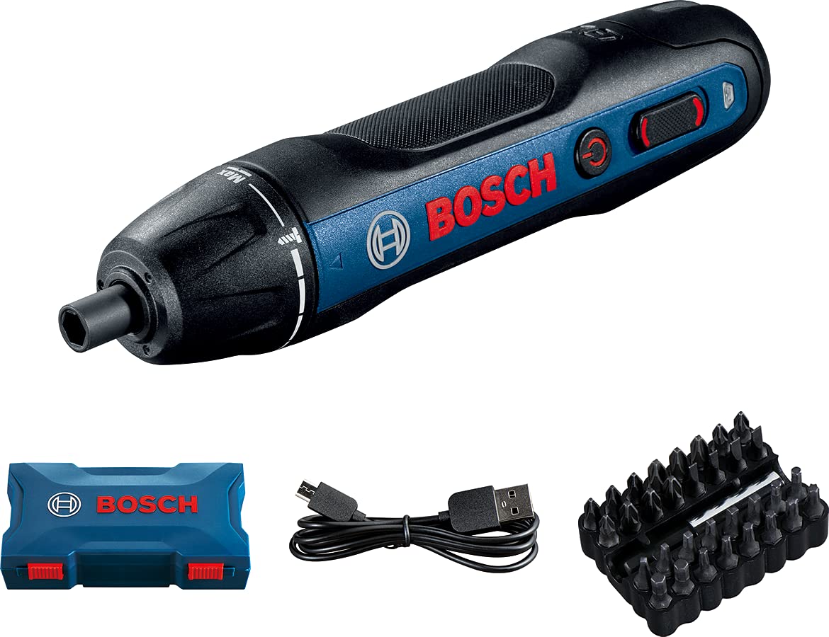 BOSCH Go 2.0 Professional Kit, Lithium-ion Cordless Screwdriver + 33 Piece Screwdriver Bit Set + Case