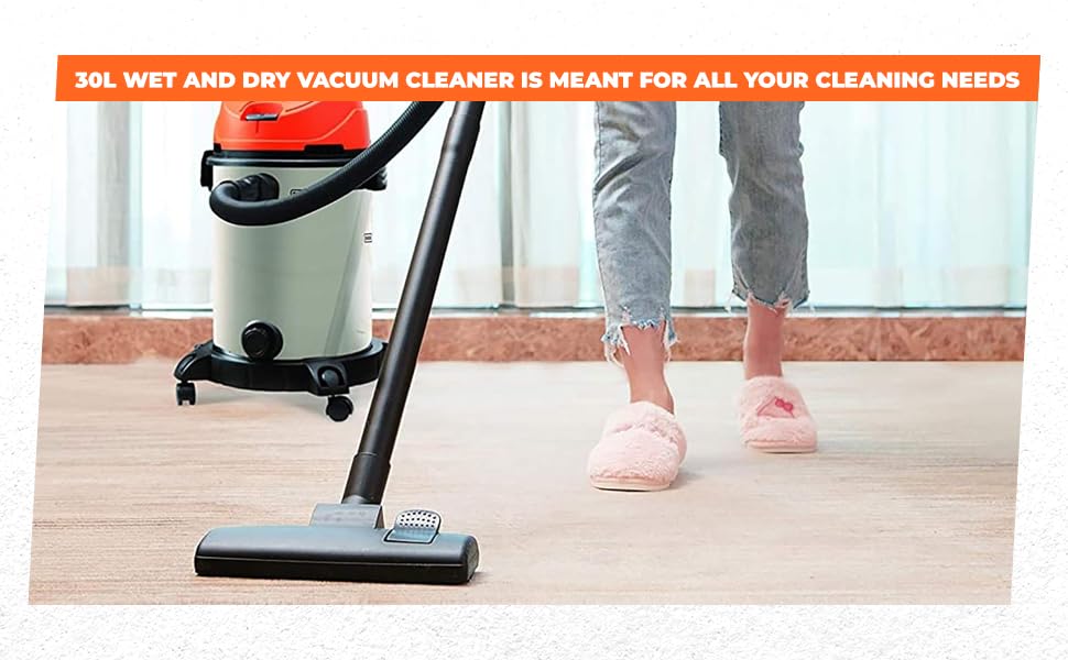 BLACK+DECKER WDBDS30 High Suction Wet & Dry Stainless Steel Vacuum Cleaner & Blower With HEPA Filter & Reusable Dustbag