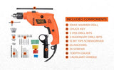 BLACK+DECKER HD555K50 550W 13mm Corded Variable Speed Reversible Impact Drill Machine Kit for Home & DIY Use