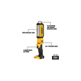 DEWALT DCL050 20V MAX LED Work Light, Rechargeable Flashlight, Pivoting Head, Bare Tool Only