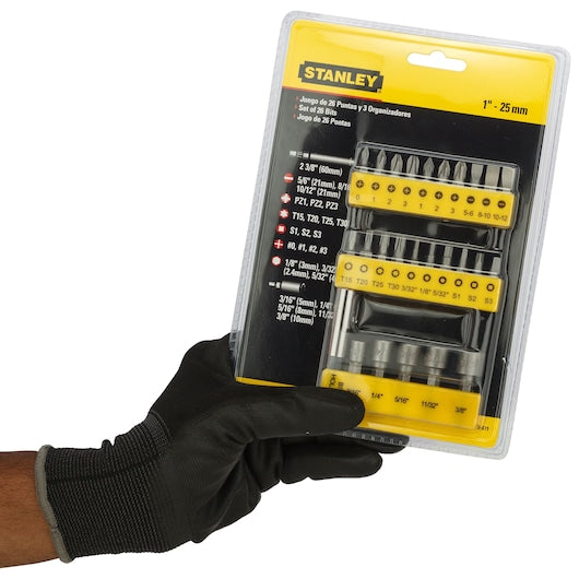 STANLEY 29PC SCREWDRIVER INSERT BIT SET