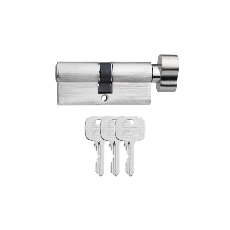 70 mm Eco Pin Cylinder 1CK - Matte Black | High Security Lock Cylinder