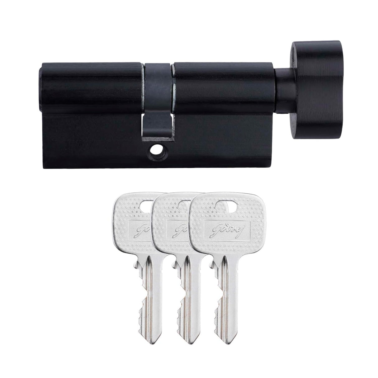 70 mm Eco Pin Cylinder 2C - Matte Black | High Security Lock Cylinder