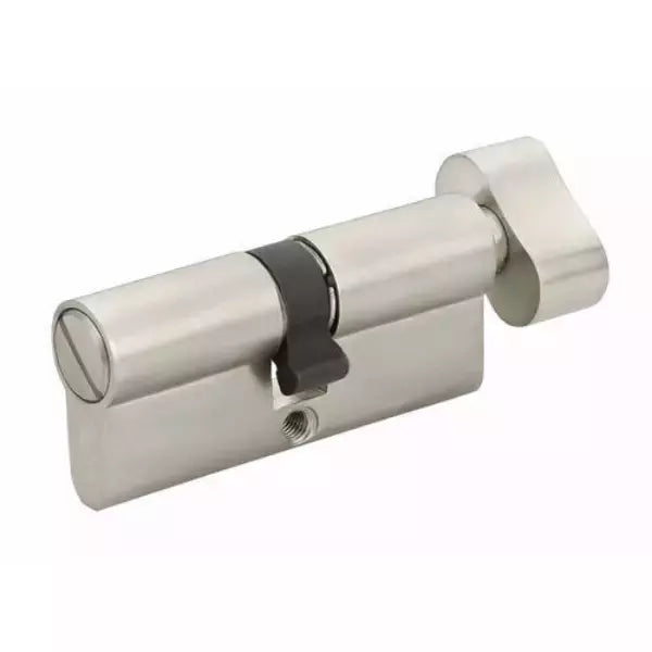 70 mm Pin Cylinder Keyless - Satin Steel | High Security Lock Cylinder