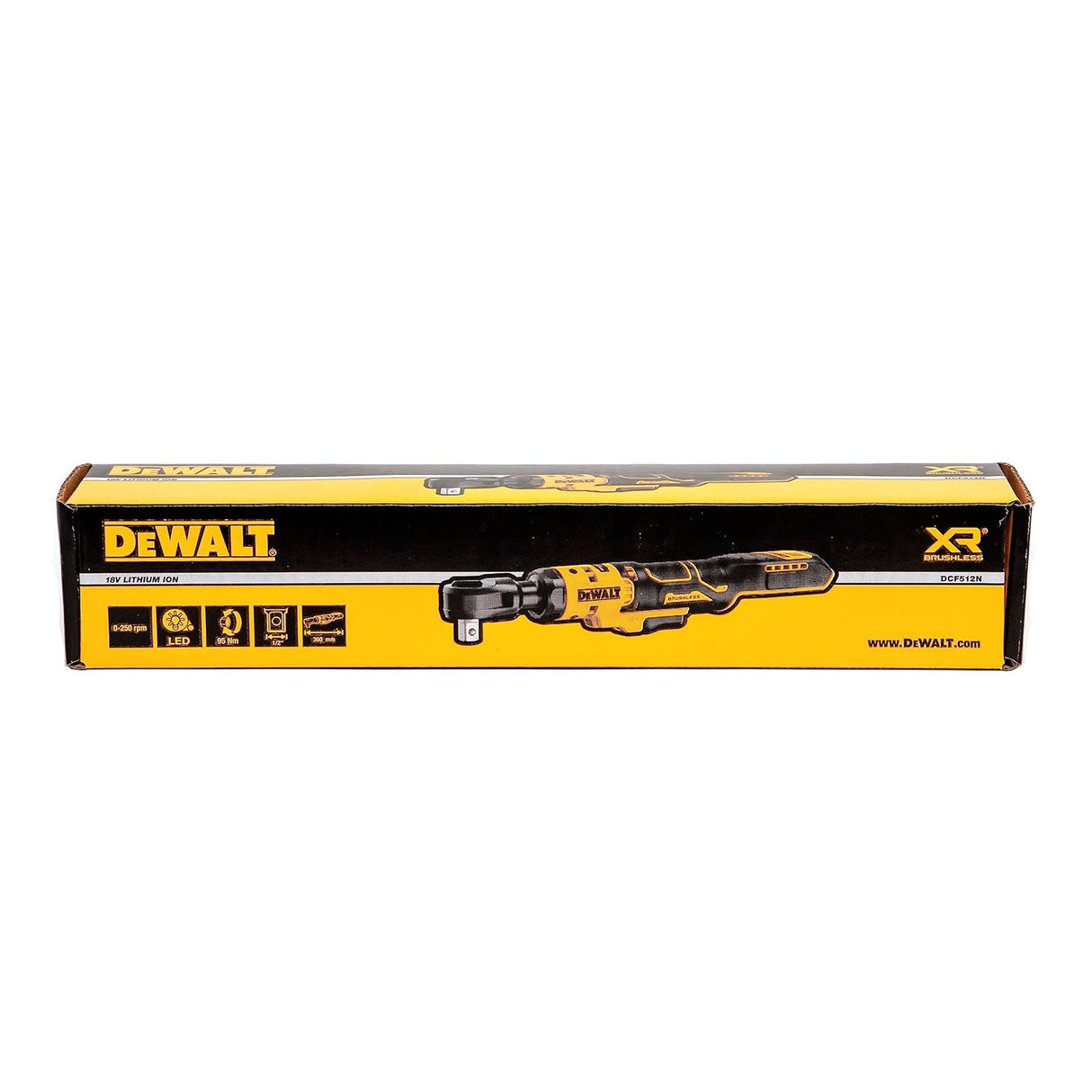 Dewalt DCF512N-XJ 18V XR Li-ion Cordless Brushless 1/2" Open Head Ratchet,95Nm Torque - Bare Tool (Made in Mexico)