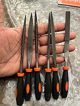 Black+Decker 6 Pcs 174 mm / 7 inch Steel Needle Files Set