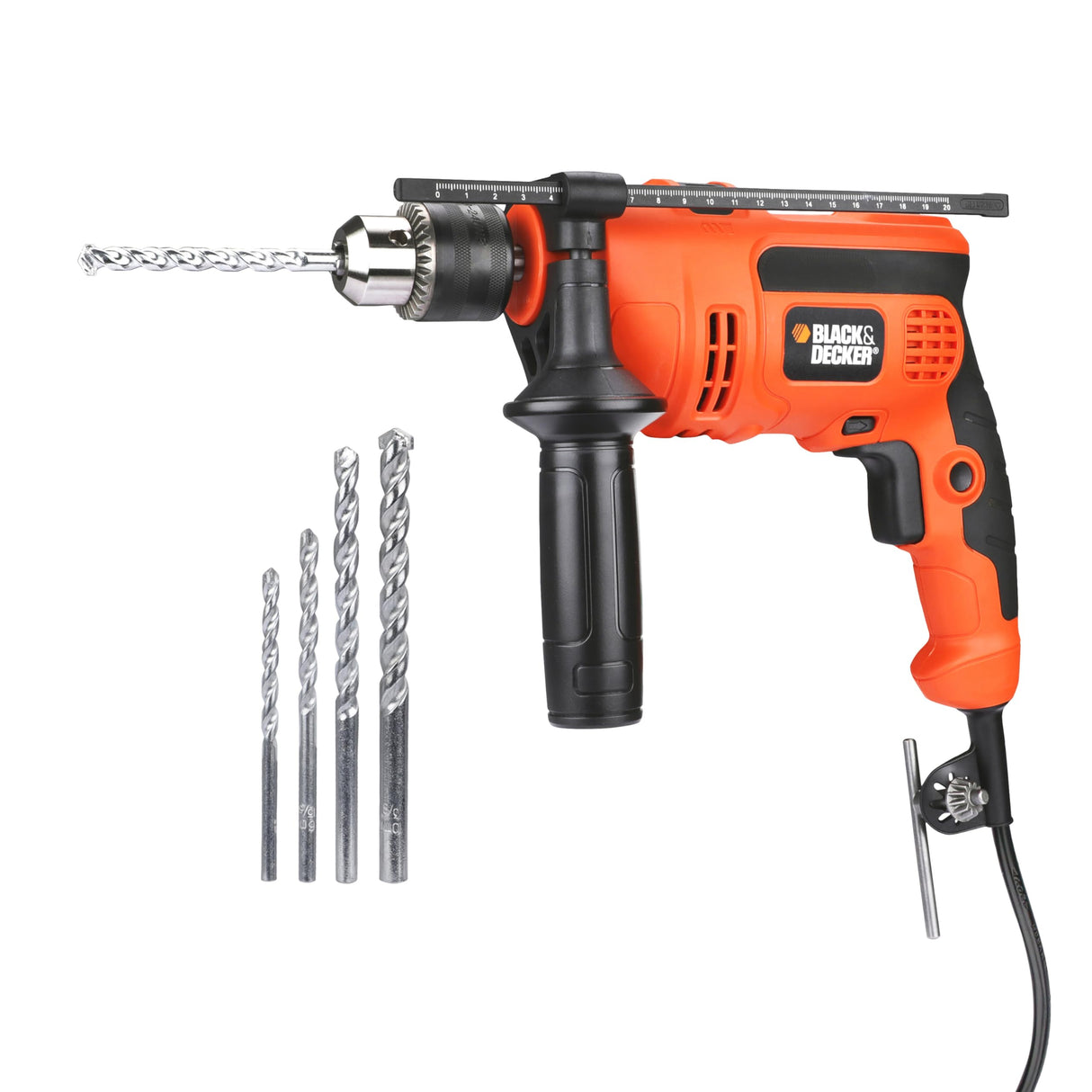 BLACK+DECKER KR5010 550W 10mm Single Speed Hammer Drill/Driver(orange)