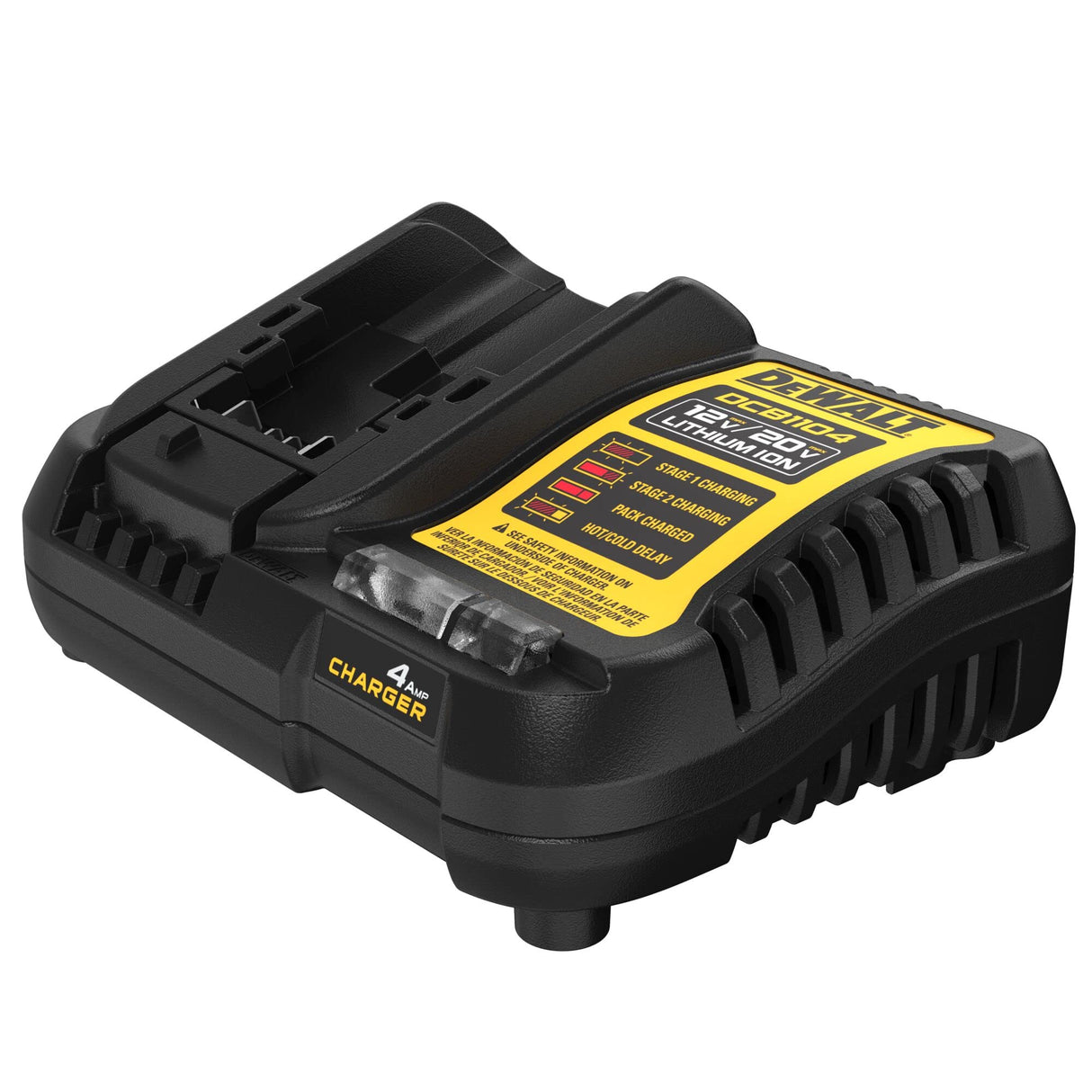 DEWALT DCB1104 12V MAX/20V MAX Lithium Ion Battery Charger, 4 Amp, Waterproof