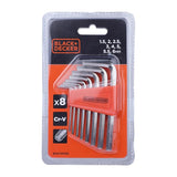 BLACK + Decker 8PCS HEX KEY SET