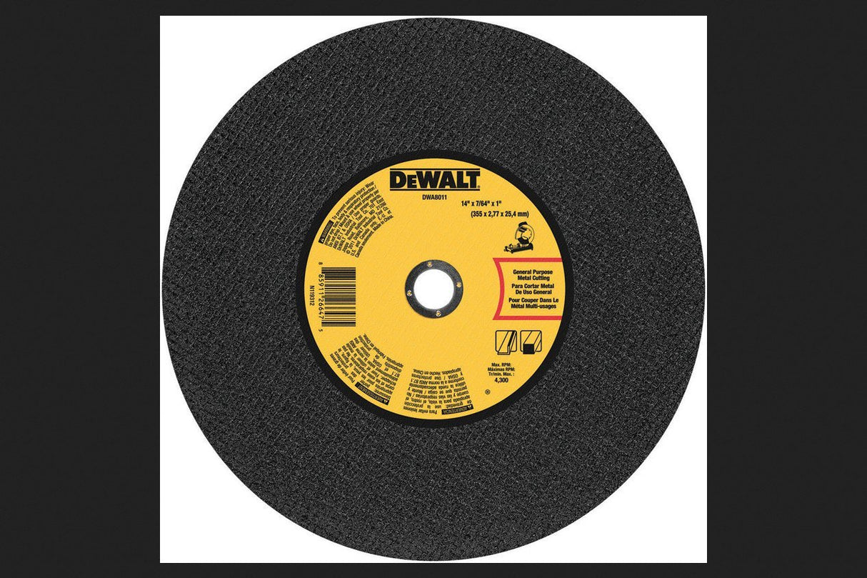 Dewalt DWA8011B20 Gen. Purpose Chop Saw Wheel (14-Inch X 7/64-Inch X 1-Inch)