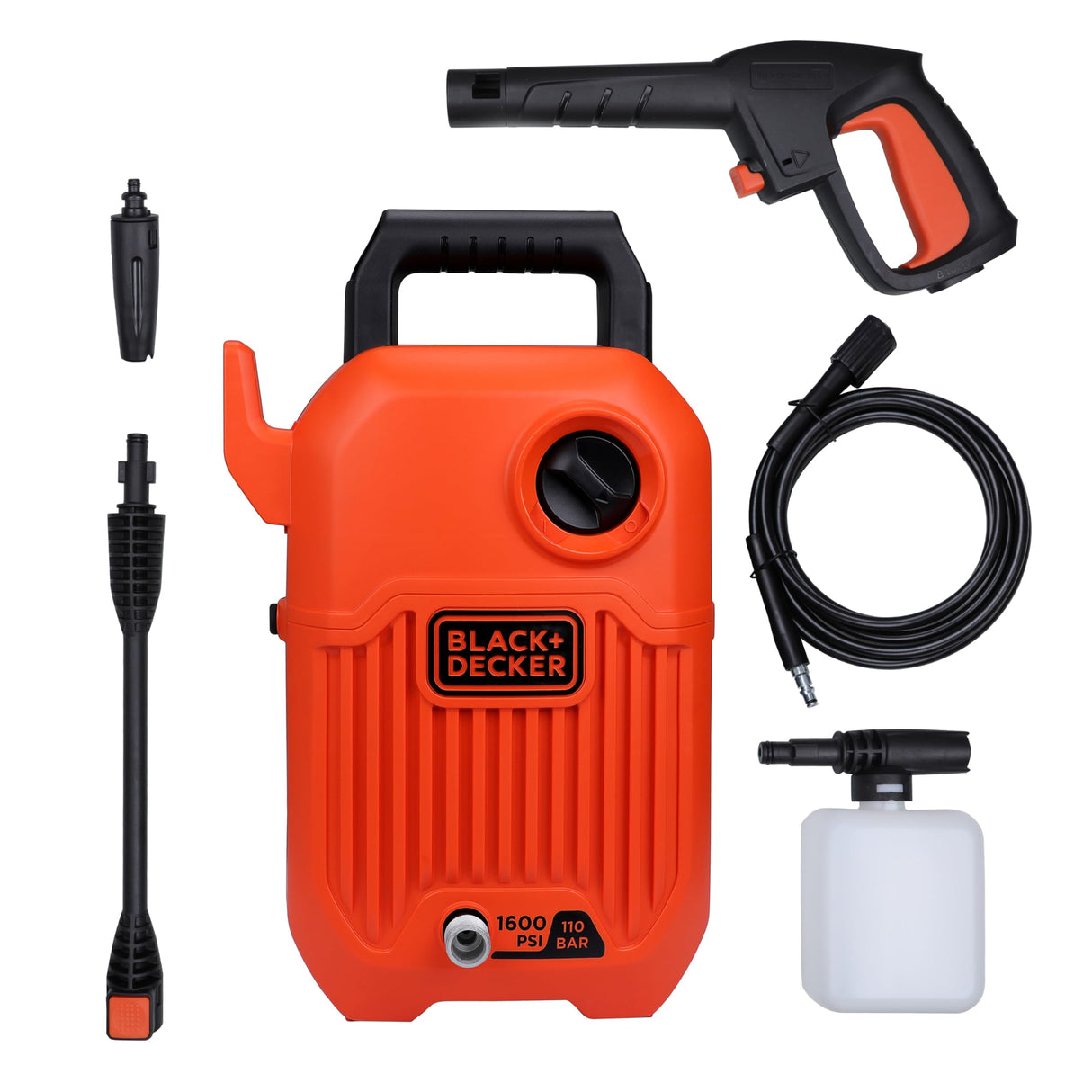 BLACK+DECKER BEPW1600 1300W 1600 PSI 110 Bar Pressure Washer