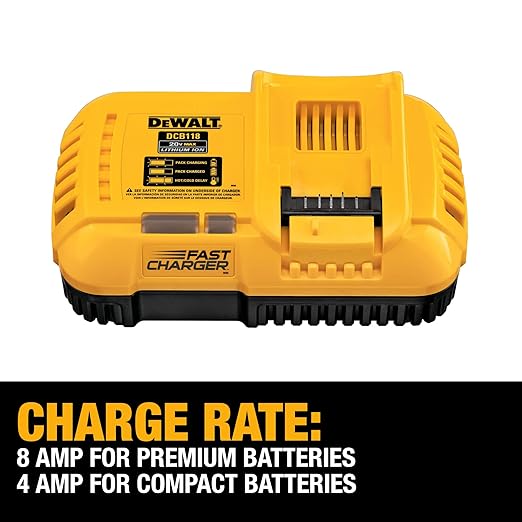 DEWALT DCB118-B1 XR 18V/54V Fast Charger for charging XR Li ion FLEXVOLT and Standard XR batteries